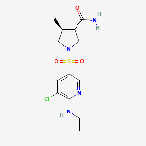 (3S,4S)-1-[5-chloro-6-(ethylamino)pyridin-3-yl]sulfonyl-4-methylpyrrolidine-3-carboxamide