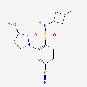 4-cyano-2-[(3S)-3-hydroxypyrrolidin-1-yl]-N-(3-methylcyclobutyl)benzenesulfonamide