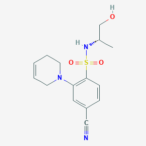 4-cyano-2-(3,6-dihydro-2H-pyridin-1-yl)-N-[(2S)-1-hydroxypropan-2-yl]benzenesulfonamide