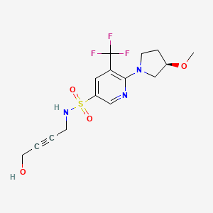 N-(4-hydroxybut-2-ynyl)-6-[(3R)-3-methoxypyrrolidin-1-yl]-5-(trifluoromethyl)pyridine-3-sulfonamide