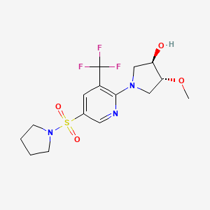 (3R,4R)-4-methoxy-1-[5-pyrrolidin-1-ylsulfonyl-3-(trifluoromethyl)pyridin-2-yl]pyrrolidin-3-ol