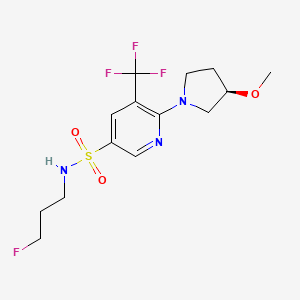 N-(3-fluoropropyl)-6-[(3R)-3-methoxypyrrolidin-1-yl]-5-(trifluoromethyl)pyridine-3-sulfonamide