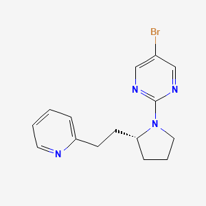 5-bromo-2-[(2R)-2-(2-pyridin-2-ylethyl)pyrrolidin-1-yl]pyrimidine