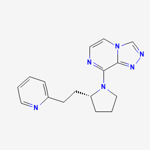 8-[(2R)-2-(2-pyridin-2-ylethyl)pyrrolidin-1-yl]-[1,2,4]triazolo[4,3-a]pyrazine