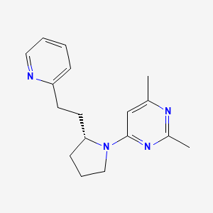 2,4-dimethyl-6-[(2R)-2-(2-pyridin-2-ylethyl)pyrrolidin-1-yl]pyrimidine