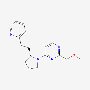 2-(methoxymethyl)-4-[(2R)-2-(2-pyridin-2-ylethyl)pyrrolidin-1-yl]pyrimidine