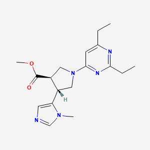 methyl (3R,4R)-1-(2,6-diethylpyrimidin-4-yl)-4-(3-methylimidazol-4-yl)pyrrolidine-3-carboxylate