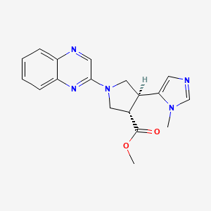 molecular formula C18H19N5O2 B7355501 methyl (3S,4S)-4-(3-methylimidazol-4-yl)-1-quinoxalin-2-ylpyrrolidine-3-carboxylate 