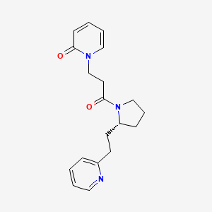 1-[3-oxo-3-[(2R)-2-(2-pyridin-2-ylethyl)pyrrolidin-1-yl]propyl]pyridin-2-one