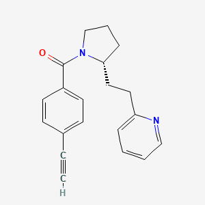 molecular formula C20H20N2O B7355511 (4-ethynylphenyl)-[(2R)-2-(2-pyridin-2-ylethyl)pyrrolidin-1-yl]methanone 