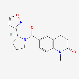 1-methyl-6-[(2S)-2-(1,2-oxazol-3-yl)pyrrolidine-1-carbonyl]-3,4-dihydroquinolin-2-one