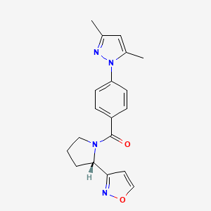 [4-(3,5-dimethylpyrazol-1-yl)phenyl]-[(2S)-2-(1,2-oxazol-3-yl)pyrrolidin-1-yl]methanone