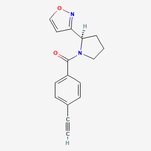 (4-ethynylphenyl)-[(2R)-2-(1,2-oxazol-3-yl)pyrrolidin-1-yl]methanone