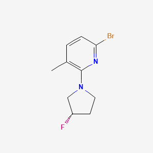 molecular formula C10H12BrFN2 B7355600 6-bromo-2-[(3S)-3-fluoropyrrolidin-1-yl]-3-methylpyridine 