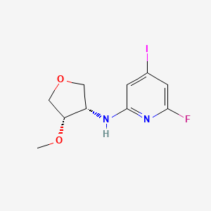 molecular formula C10H12FIN2O2 B7355632 6-fluoro-4-iodo-N-[(3S,4S)-4-methoxyoxolan-3-yl]pyridin-2-amine 