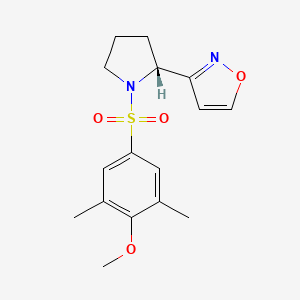 3-[(2R)-1-(4-methoxy-3,5-dimethylphenyl)sulfonylpyrrolidin-2-yl]-1,2-oxazole