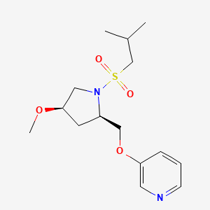 3-[[(2R,4R)-4-methoxy-1-(2-methylpropylsulfonyl)pyrrolidin-2-yl]methoxy]pyridine