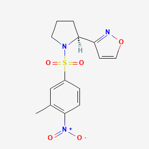 3-[(2S)-1-(3-methyl-4-nitrophenyl)sulfonylpyrrolidin-2-yl]-1,2-oxazole