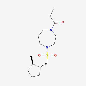 1-[4-[[(1R,2R)-2-methylcyclopentyl]methylsulfonyl]-1,4-diazepan-1-yl]propan-1-one