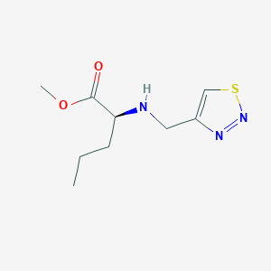 methyl (2S)-2-(thiadiazol-4-ylmethylamino)pentanoate