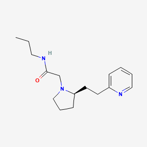 N-propyl-2-[(2R)-2-(2-pyridin-2-ylethyl)pyrrolidin-1-yl]acetamide