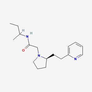 N-butan-2-yl-2-[(2R)-2-(2-pyridin-2-ylethyl)pyrrolidin-1-yl]acetamide