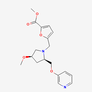 methyl 5-[[(2R,4R)-4-methoxy-2-(pyridin-3-yloxymethyl)pyrrolidin-1-yl]methyl]furan-2-carboxylate