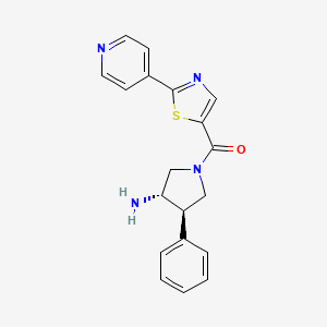 [(3S,4R)-3-amino-4-phenylpyrrolidin-1-yl]-(2-pyridin-4-yl-1,3-thiazol-5-yl)methanone