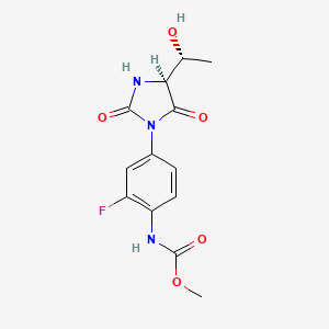 methyl N-[2-fluoro-4-[(4S)-4-[(1R)-1-hydroxyethyl]-2,5-dioxoimidazolidin-1-yl]phenyl]carbamate