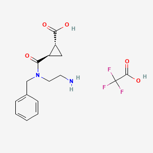 (1R,2R)-2-[2-aminoethyl(benzyl)carbamoyl]cyclopropane-1-carboxylic acid;2,2,2-trifluoroacetic acid