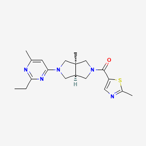 [(3aS,6aR)-2-(2-ethyl-6-methylpyrimidin-4-yl)-3a-methyl-3,4,6,6a-tetrahydro-1H-pyrrolo[3,4-c]pyrrol-5-yl]-(2-methyl-1,3-thiazol-5-yl)methanone