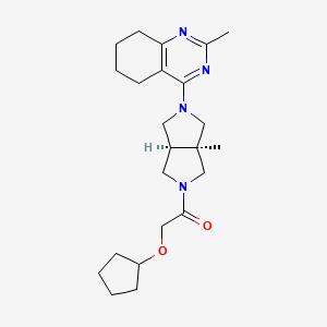 1-[(3aS,6aR)-3a-methyl-2-(2-methyl-5,6,7,8-tetrahydroquinazolin-4-yl)-3,4,6,6a-tetrahydro-1H-pyrrolo[3,4-c]pyrrol-5-yl]-2-cyclopentyloxyethanone