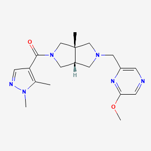 [(3aS,6aR)-2-[(6-methoxypyrazin-2-yl)methyl]-3a-methyl-3,4,6,6a-tetrahydro-1H-pyrrolo[3,4-c]pyrrol-5-yl]-(1,5-dimethylpyrazol-4-yl)methanone