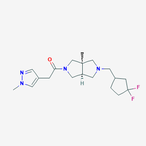 1-[(3aR,6aS)-2-[(3,3-difluorocyclopentyl)methyl]-3a-methyl-3,4,6,6a-tetrahydro-1H-pyrrolo[3,4-c]pyrrol-5-yl]-2-(1-methylpyrazol-4-yl)ethanone