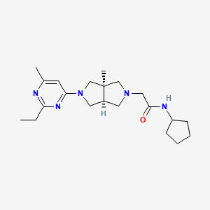 2-[(3aR,6aS)-5-(2-ethyl-6-methylpyrimidin-4-yl)-3a-methyl-3,4,6,6a-tetrahydro-1H-pyrrolo[3,4-c]pyrrol-2-yl]-N-cyclopentylacetamide