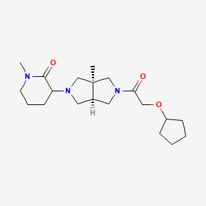 3-[(3aS,6aR)-5-(2-cyclopentyloxyacetyl)-3a-methyl-3,4,6,6a-tetrahydro-1H-pyrrolo[3,4-c]pyrrol-2-yl]-1-methylpiperidin-2-one