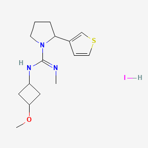 N-(3-methoxycyclobutyl)-N'-methyl-2-thiophen-3-ylpyrrolidine-1-carboximidamide;hydroiodide