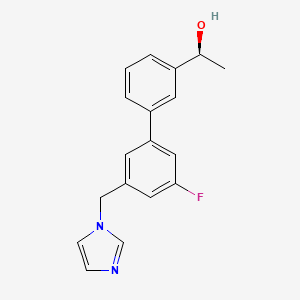 (1S)-1-[3-[3-fluoro-5-(imidazol-1-ylmethyl)phenyl]phenyl]ethanol