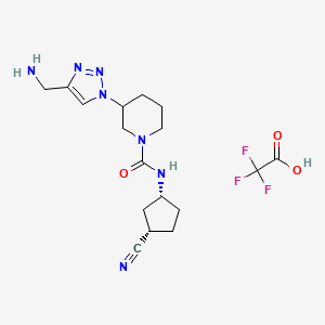 3-[4-(aminomethyl)triazol-1-yl]-N-[(1R,3S)-3-cyanocyclopentyl]piperidine-1-carboxamide;2,2,2-trifluoroacetic acid