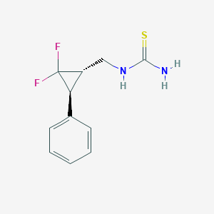 molecular formula C11H12F2N2S B7355876 [(1S,3S)-2,2-difluoro-3-phenylcyclopropyl]methylthiourea 