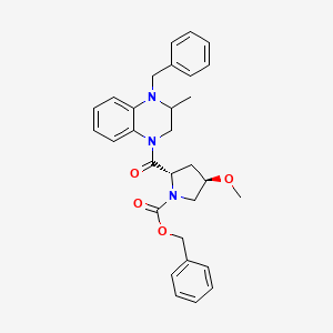 benzyl (2S,4R)-2-(4-benzyl-3-methyl-2,3-dihydroquinoxaline-1-carbonyl)-4-methoxypyrrolidine-1-carboxylate