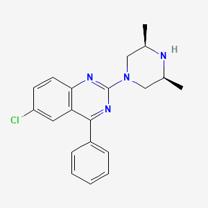 molecular formula C20H21ClN4 B7355899 6-chloro-2-[(3R,5S)-3,5-dimethylpiperazin-1-yl]-4-phenylquinazoline 