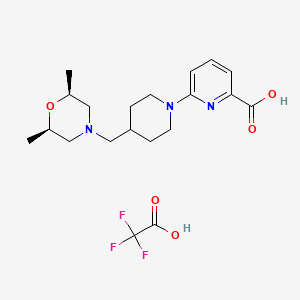 6-[4-[[(2S,6R)-2,6-dimethylmorpholin-4-yl]methyl]piperidin-1-yl]pyridine-2-carboxylic acid;2,2,2-trifluoroacetic acid