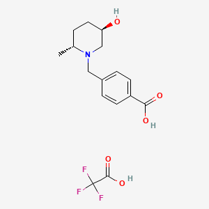 4-[[(2R,5R)-5-hydroxy-2-methylpiperidin-1-yl]methyl]benzoic acid;2,2,2-trifluoroacetic acid