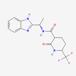 N-[(1S)-1-(1H-benzimidazol-2-yl)ethyl]-2-oxo-6-(trifluoromethyl)piperidine-3-carboxamide