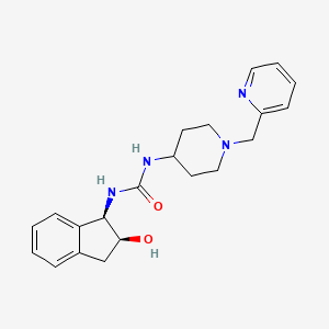 1-[(1R,2S)-2-hydroxy-2,3-dihydro-1H-inden-1-yl]-3-[1-(pyridin-2-ylmethyl)piperidin-4-yl]urea