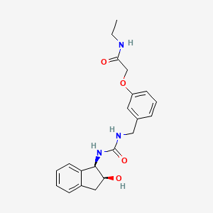 N-ethyl-2-[3-[[[(1R,2S)-2-hydroxy-2,3-dihydro-1H-inden-1-yl]carbamoylamino]methyl]phenoxy]acetamide