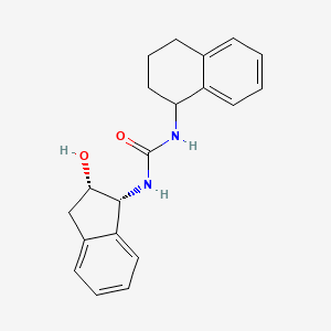 molecular formula C20H22N2O2 B7355937 1-[(1R,2S)-2-hydroxy-2,3-dihydro-1H-inden-1-yl]-3-(1,2,3,4-tetrahydronaphthalen-1-yl)urea 