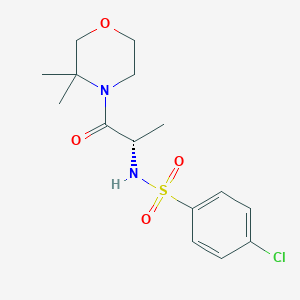 4-chloro-N-[(2S)-1-(3,3-dimethylmorpholin-4-yl)-1-oxopropan-2-yl]benzenesulfonamide