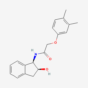 molecular formula C19H21NO3 B7355966 2-(3,4-dimethylphenoxy)-N-[(1R,2S)-2-hydroxy-2,3-dihydro-1H-inden-1-yl]acetamide 